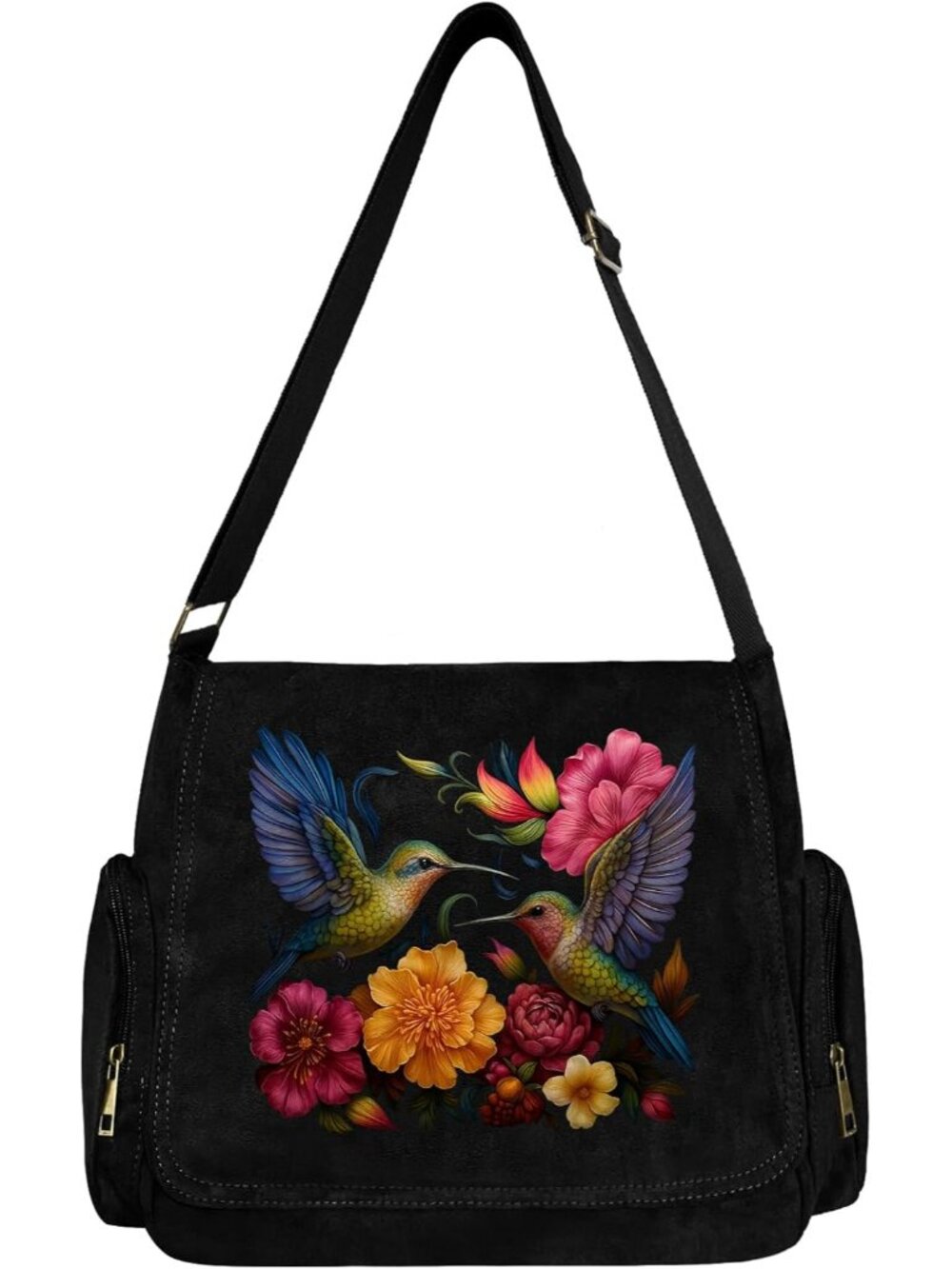 Pattern Messenger Bag Cute Suede Crossbody Bags Women/Men Shoulder Handbags Mess